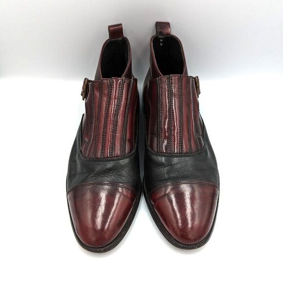 Vintage Stracam Shell Cordovan Oxblood Red Leather Derby Boots Men\'s 10 Italy main image 9